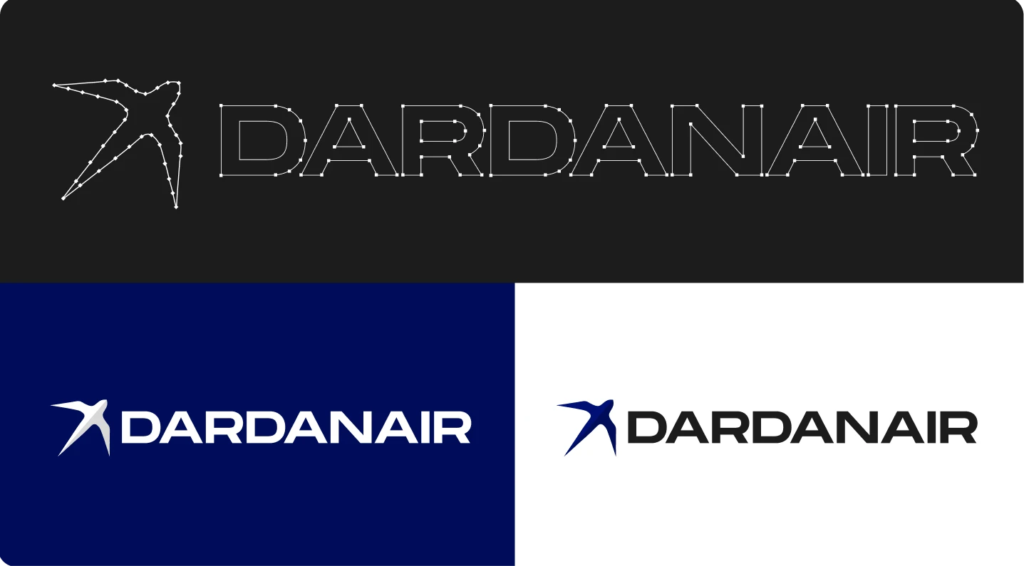 dardanair logo design