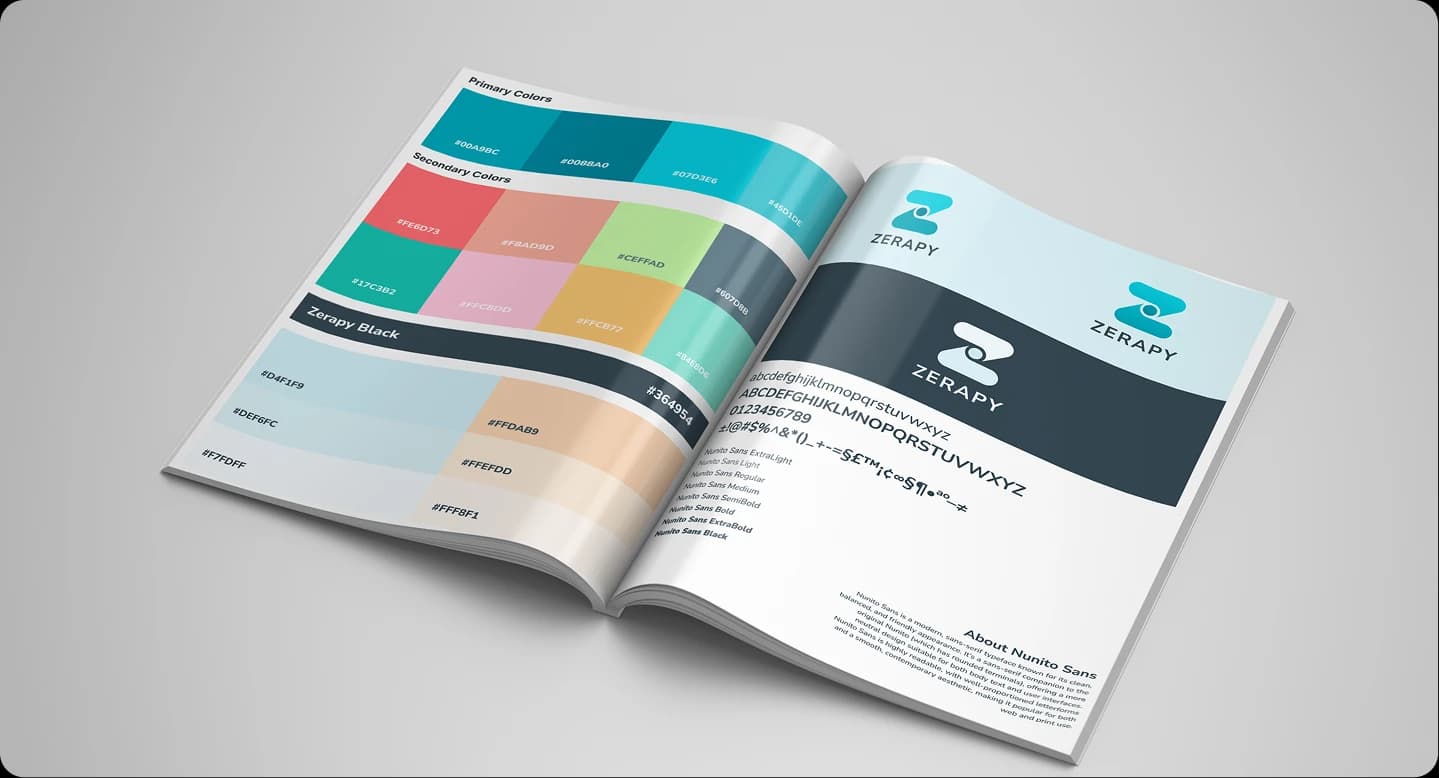 Zerapy brand book spread